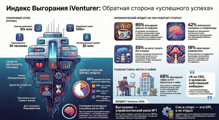 Индекс выгорания iVenturer: Цена успеха современных фаундеров