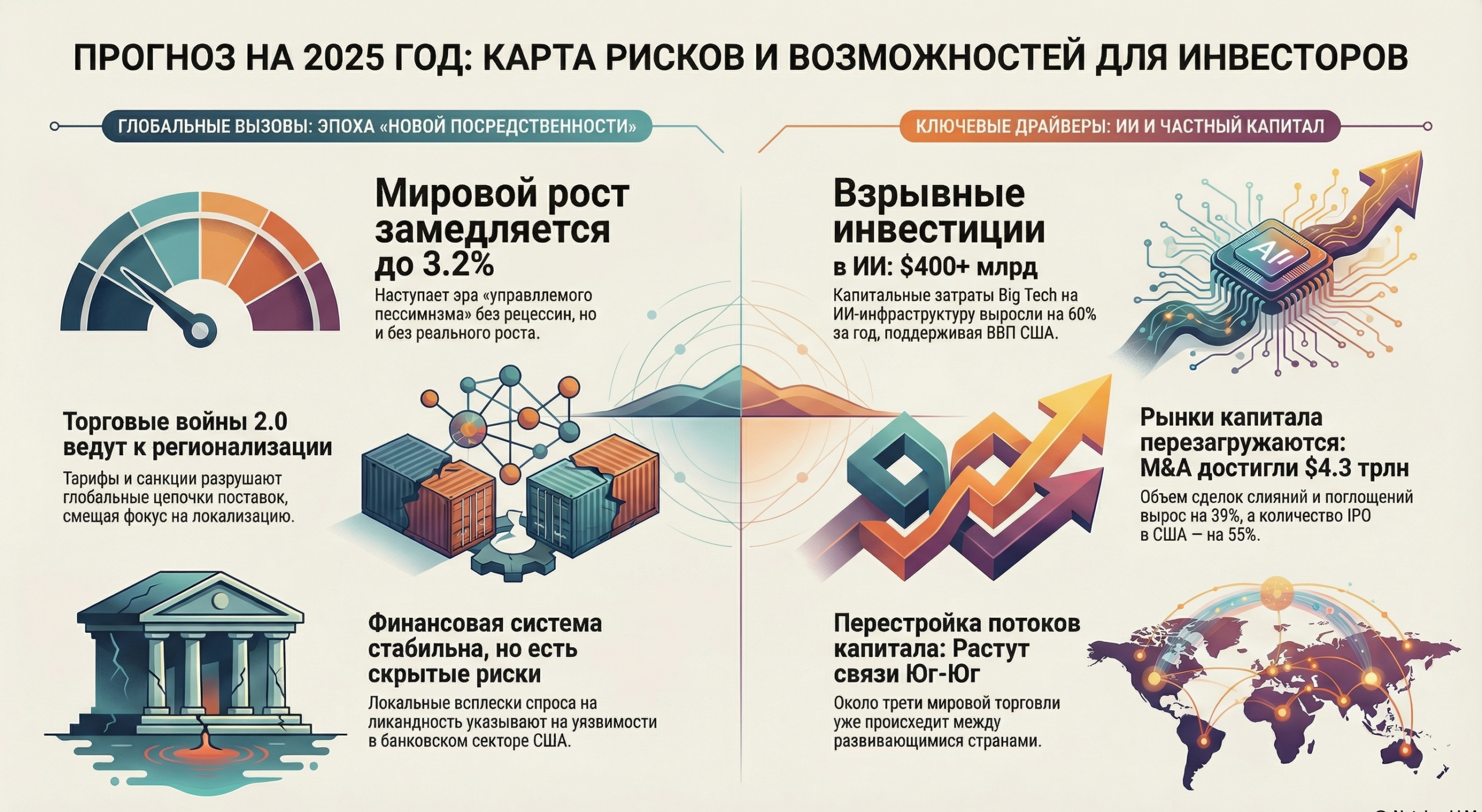 План для CEO: ИИ, Протекционизм, Капитальные Потоки 2025