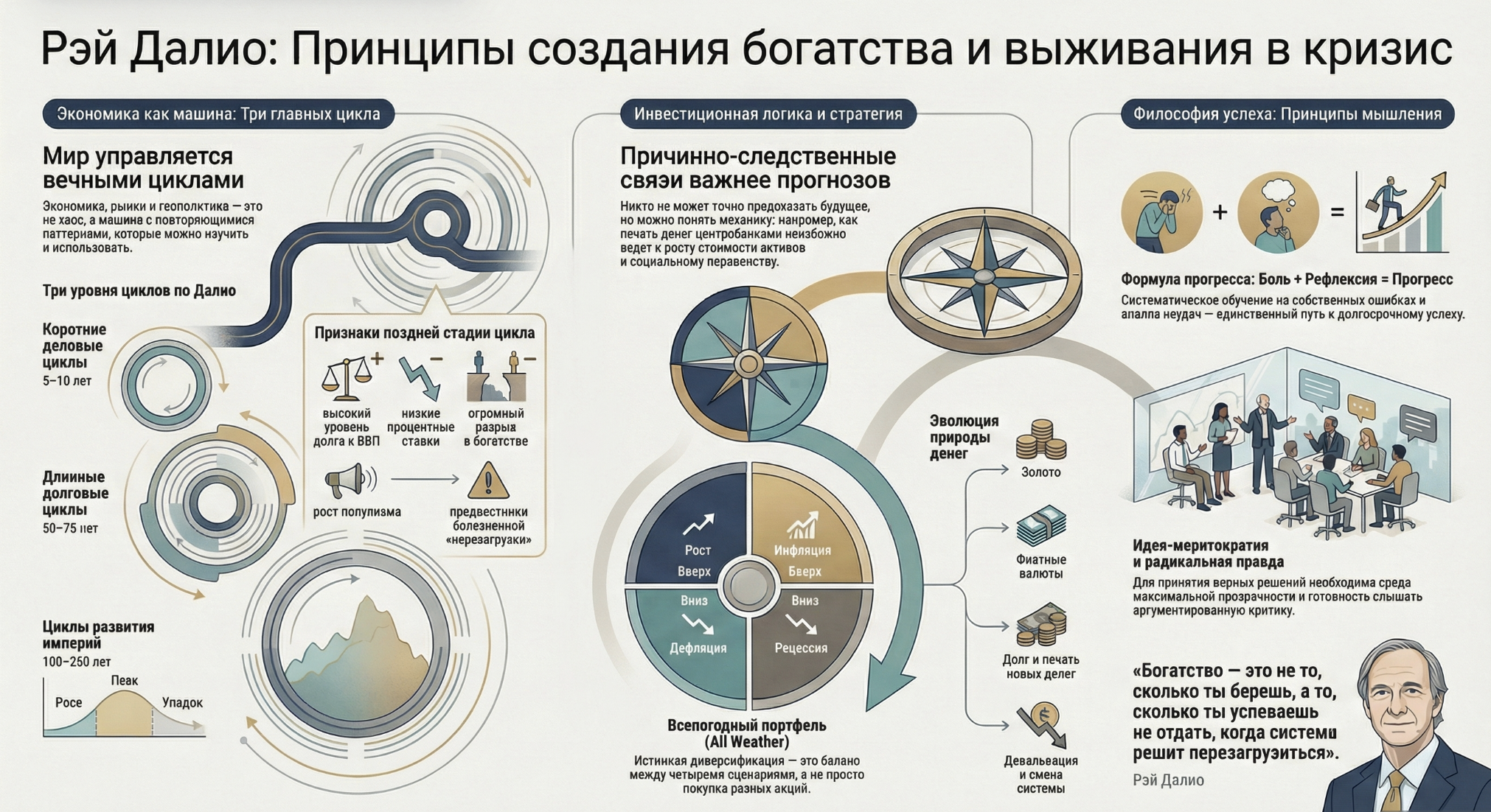Принципы богатства и выживания Далио
