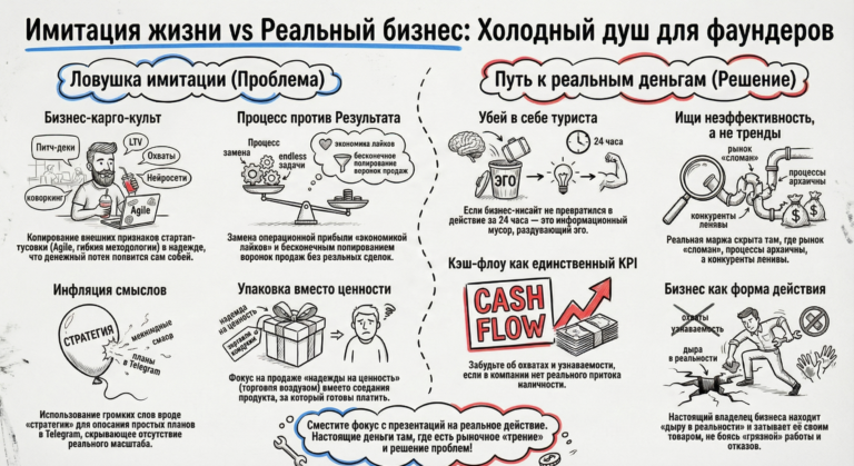 Имитация жизни vs реальный бизнес