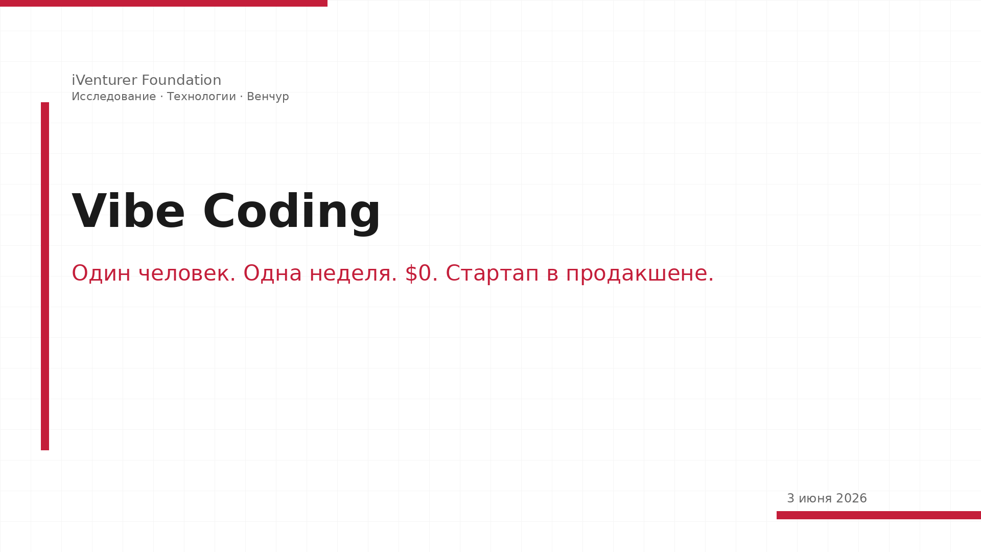 Vibe Coding: один человек, одна неделя — обложка