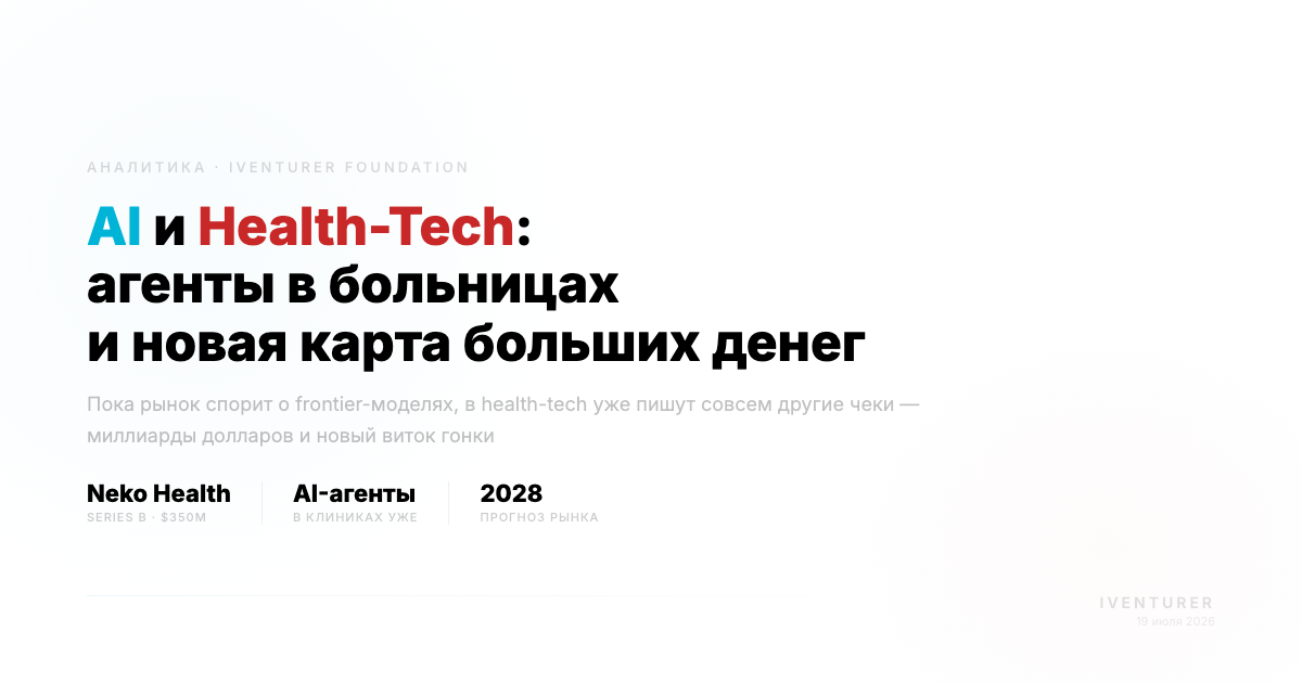 AI и Health-Tech: агенты в больницах и новая карта больших денег