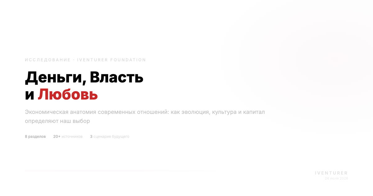 Деньги, Власть и Любовь: Экономическая Анатомия Современных Отношений